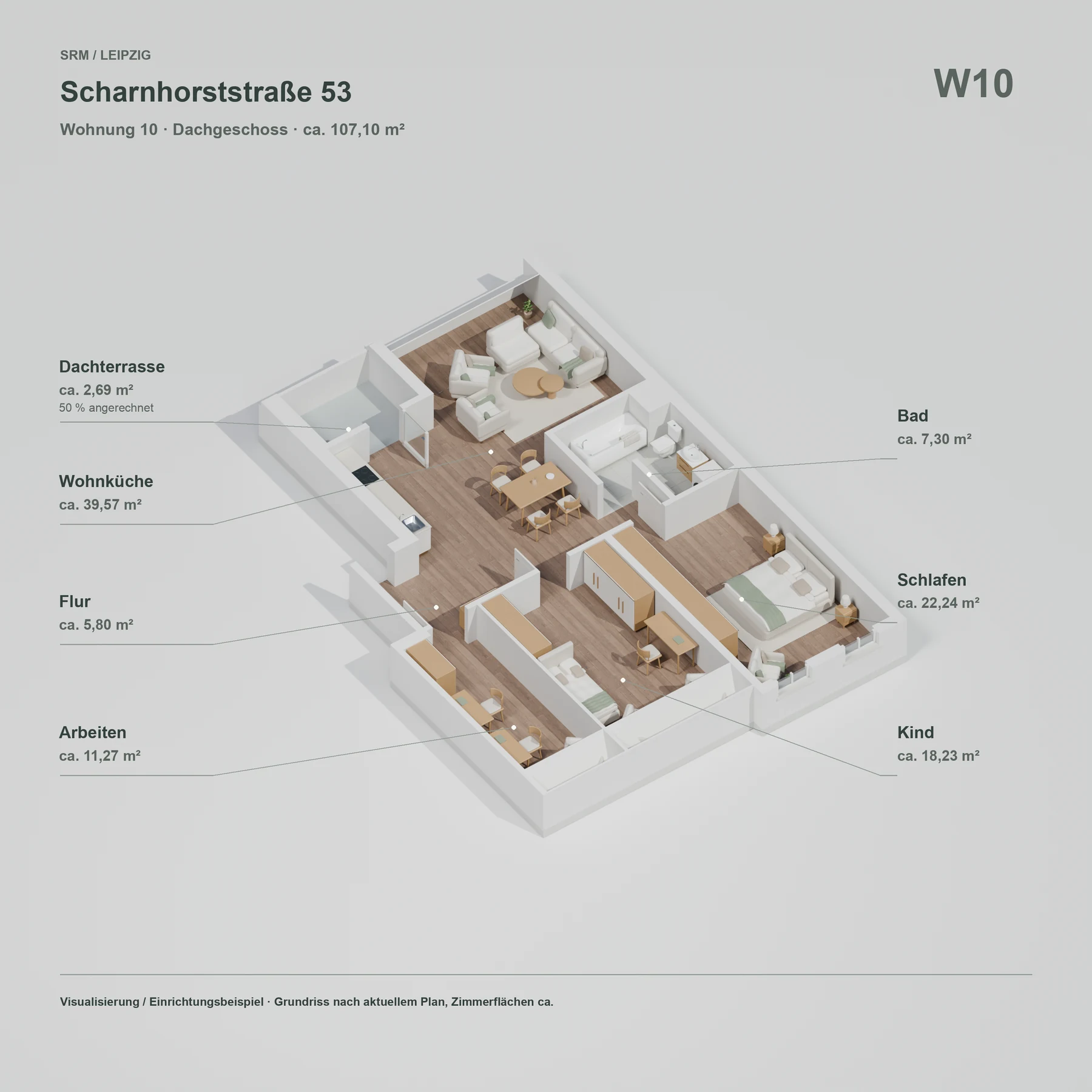 Gerenderte Vorschau der Wohnung 10